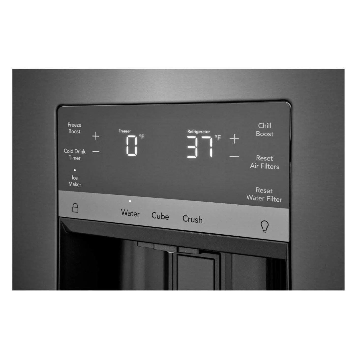 FRIGIDAIRE GALLERY Réfrigérateur 27,8 pi3 36 po Inox noir Congélateur en bas, Portes françaises - GRFS2853AD