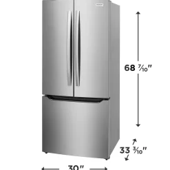 FRIGIDAIRE GALLERY Réfrigérateur 20 pi3 30 po Inox Portes françaises - GRFN2023AF