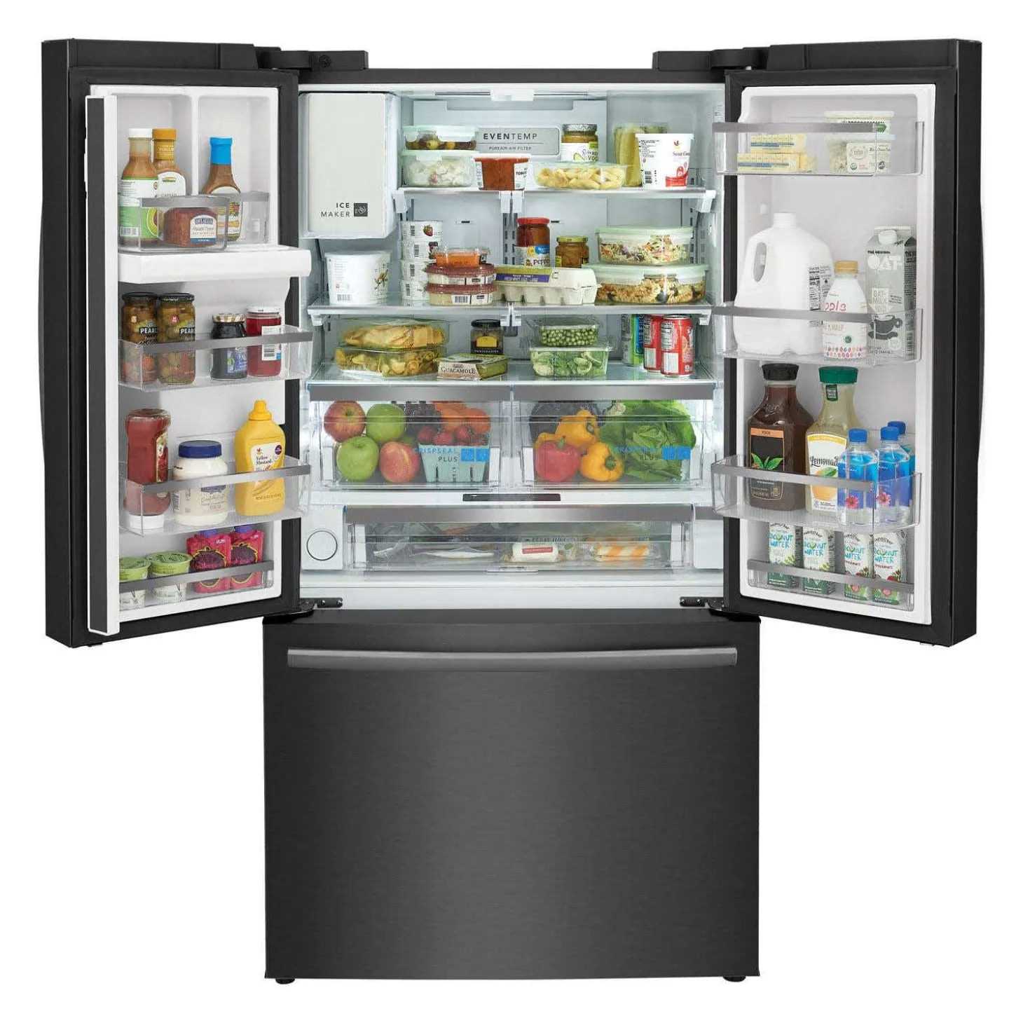 FRIGIDAIRE GALLERY Réfrigérateur 22,6 pi3 36 po Inox noir Congélateur en bas, Portes françaises - GRFC2353AD