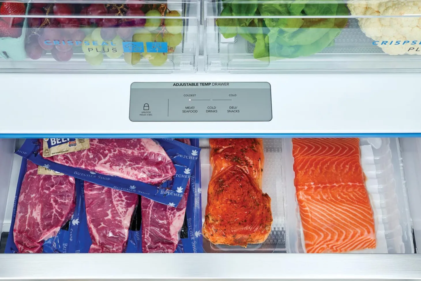 FRIGIDAIRE GALLERY Réfrigérateur 27,8 pi3 36 po Inox Congélateur en bas, Portes françaises - GRFS2853AF