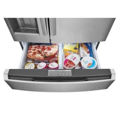 FRIGIDAIRE GALLERY Réfrigérateur 21,5 pi3 36 po Inox Congélateur en bas, Portes françaises - GRMC2273CF