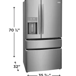 FRIGIDAIRE GALLERY Réfrigérateur 21,5 pi3 36 po Inox Congélateur en bas, Portes françaises - GRMC2273CF
