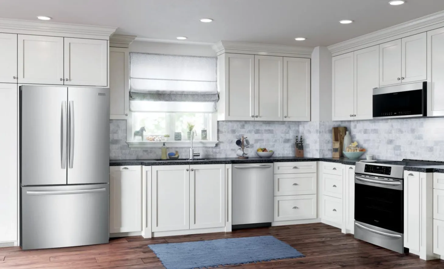 FRIGIDAIRE GALLERY Réfrigérateur 28,8 pi3 36 po Inox Congélateur en bas, Portes françaises - GRFN2853AF