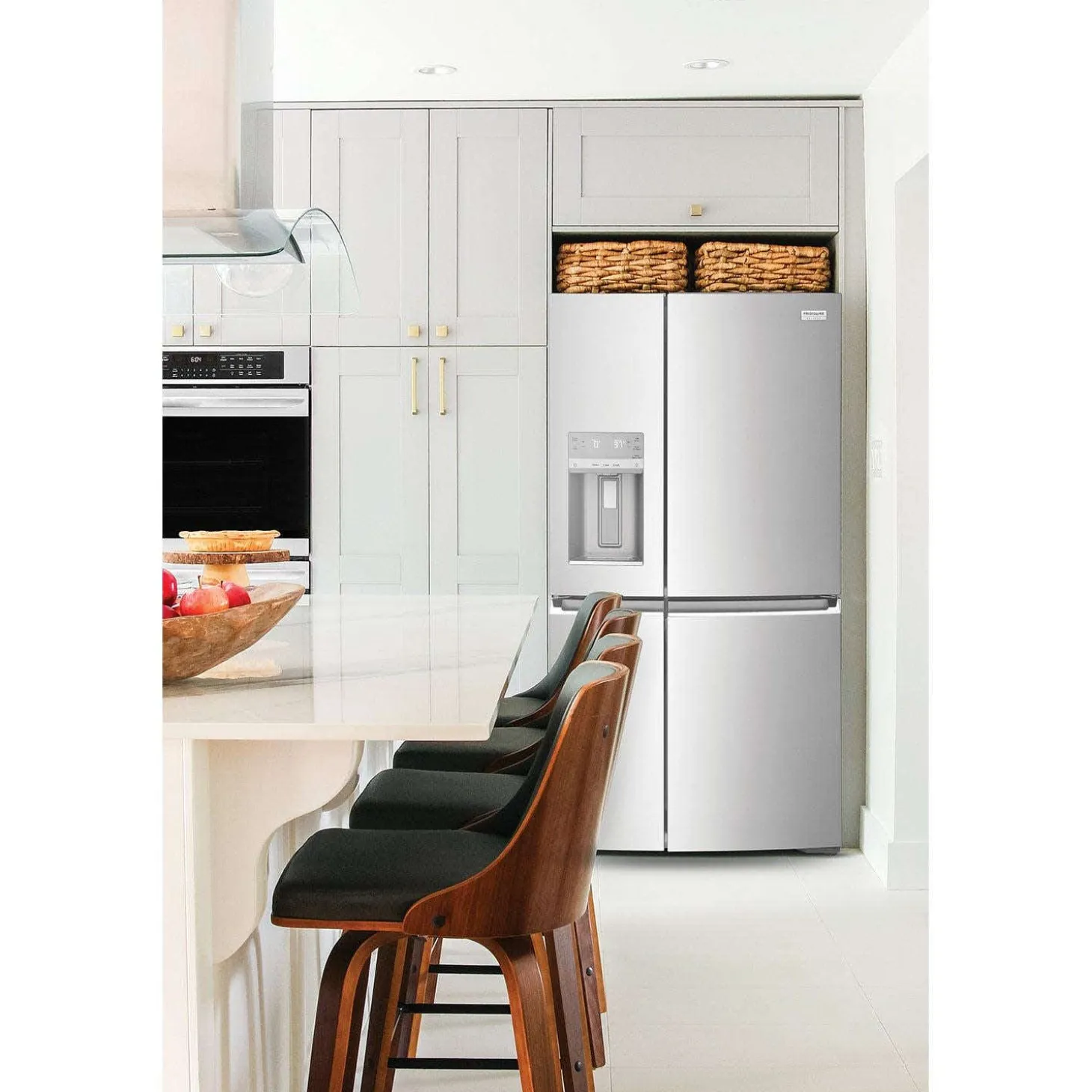 FRIGIDAIRE GALLERY Réfrigérateur 22,1 pi3 36 po Inox Congélateur en bas, Portes françaises - GRQC2255BF