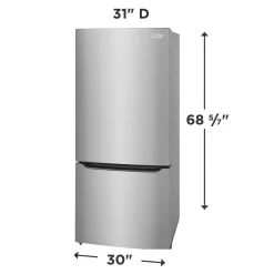 FRIGIDAIRE GALLERY Réfrigérateur 20 pi3 30 po Inox Congélateur en bas - GRBN2012AF