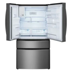 FRIGIDAIRE GALLERY Réfrigérateur 21,5 pi3 36 po Inox noir Congélateur en bas, Portes françaises - GRMC2273CD