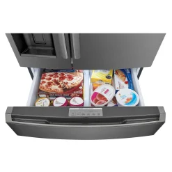 FRIGIDAIRE GALLERY Réfrigérateur 21,5 pi3 36 po Inox noir Congélateur en bas, Portes françaises - GRMC2273CD