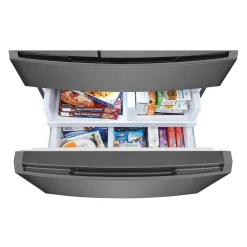 FRIGIDAIRE GALLERY Réfrigérateur 21,5 pi3 36 po Inox noir Congélateur en bas, Portes françaises - GRMC2273CD