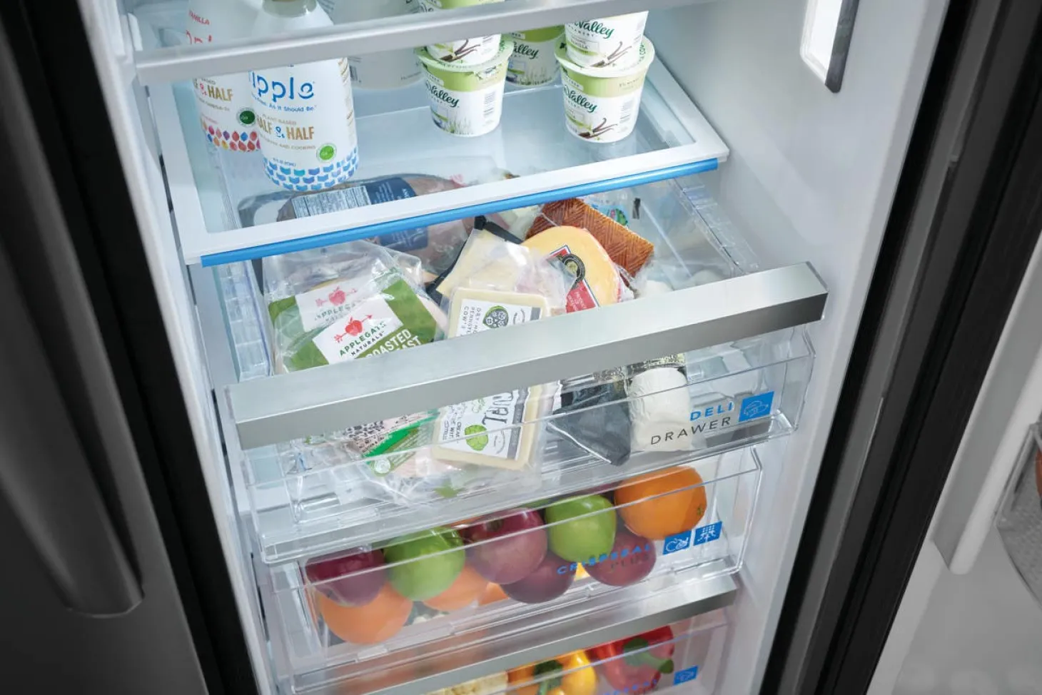 FRIGIDAIRE GALLERY Réfrigérateur 22,2 pi3 36 po Inox noir Côte à côte - GRSC2352AD