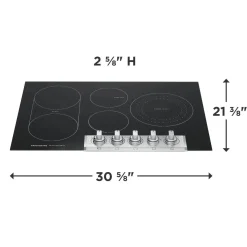 Frigidaire Professional Plaque de cuisson Vitrocéramique Noir 30