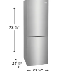 FRIGIDAIRE Réfrigérateur 11,5 pi3 24 po Inox Congélateur en bas - FRBG1224AV