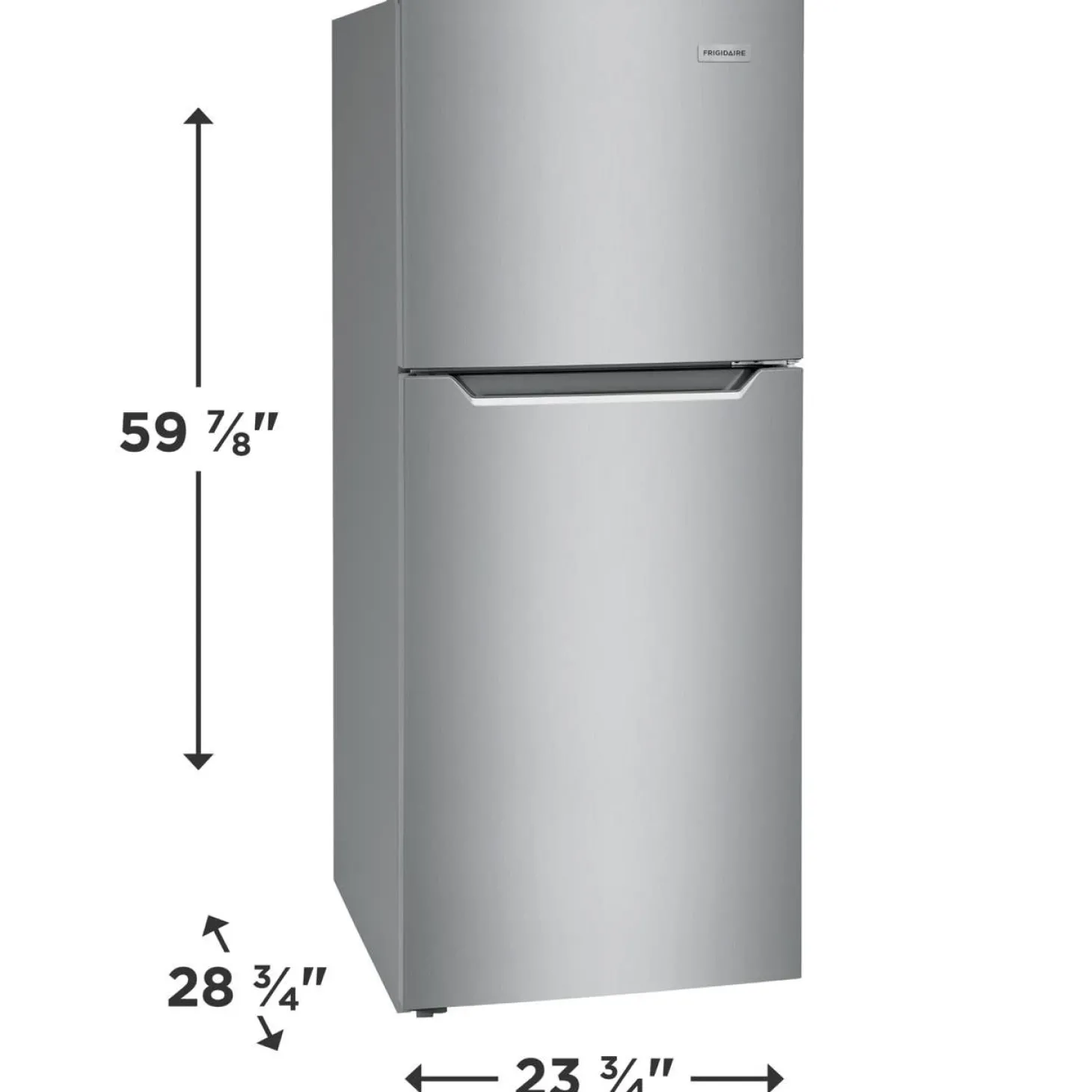 FRIGIDAIRE Réfrigérateur 11,6 pi3 24 po Inox Congélateur en haut - FFET1222UV