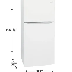 FRIGIDAIRE Réfrigérateur 20 pi3 30 po Blanc Congélateur en haut - FFTR2045VW