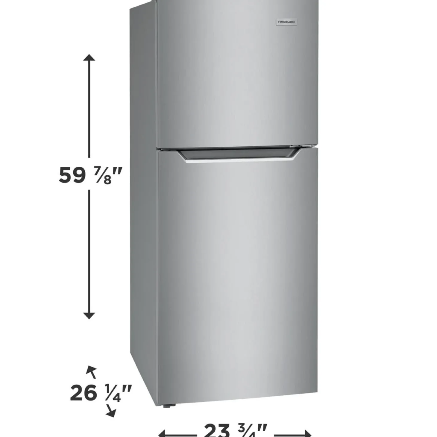 FRIGIDAIRE Réfrigérateur 10,1 pi3 24 po Inox Congélateur en haut - FFET1022UV