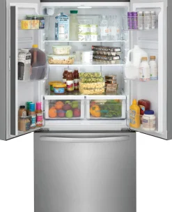 FRIGIDAIRE Réfrigérateur 17,6 pi3 32 po Inox Congélateur en bas, Portes françaises - FRFG1723AV