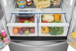 FRIGIDAIRE Réfrigérateur 17,6 pi3 32 po Inox Congélateur en bas, Portes françaises - FRFG1723AV