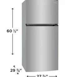 FRIGIDAIRE Réfrigérateur 13,9 pi3 27 po Inox Congélateur en haut - FFHT1425VV