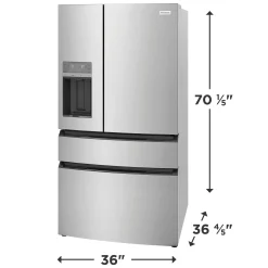 FRIGIDAIRE Réfrigérateur 26,3 pi3 36 po Inox Portes françaises - FRMS2733AV