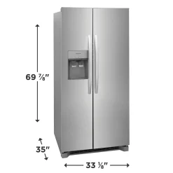 FRIGIDAIRE Réfrigérateur 22,3 pi3 33 po Inox Portes françaises - FRSS2323AS