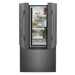 FRIGIDAIRE Réfrigérateur 27,8 pi3 36 po Inox noir Congélateur en bas, Portes françaises - FRFS2823AD