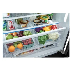 FRIGIDAIRE Réfrigérateur 27,8 pi3 36 po Inox noir Congélateur en bas, Portes françaises - FRFS2823AD