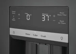 FRIGIDAIRE Réfrigérateur 27,8 pi3 36 po Inox noir Congélateur en bas, Portes françaises - FRFS2823AD