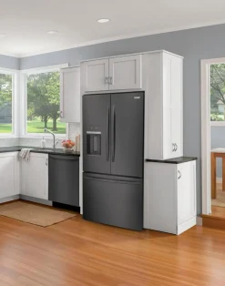FRIGIDAIRE Réfrigérateur 27,8 pi3 36 po Inox noir Congélateur en bas, Portes françaises - FRFS2823AD