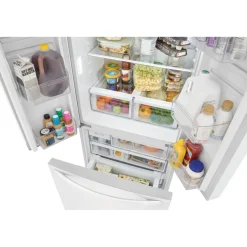 FRIGIDAIRE Réfrigérateur 18 pi3 32 po Blanc Portes françaises - FRFG1723AW