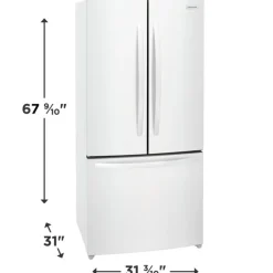 FRIGIDAIRE Réfrigérateur 18 pi3 32 po Blanc Portes françaises - FRFG1723AW