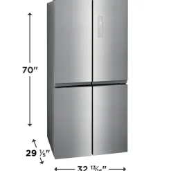 FRIGIDAIRE Réfrigérateur 17,4 pi3 33 po Inox Congélateur en bas, Portes françaises - FRQG1721AV
