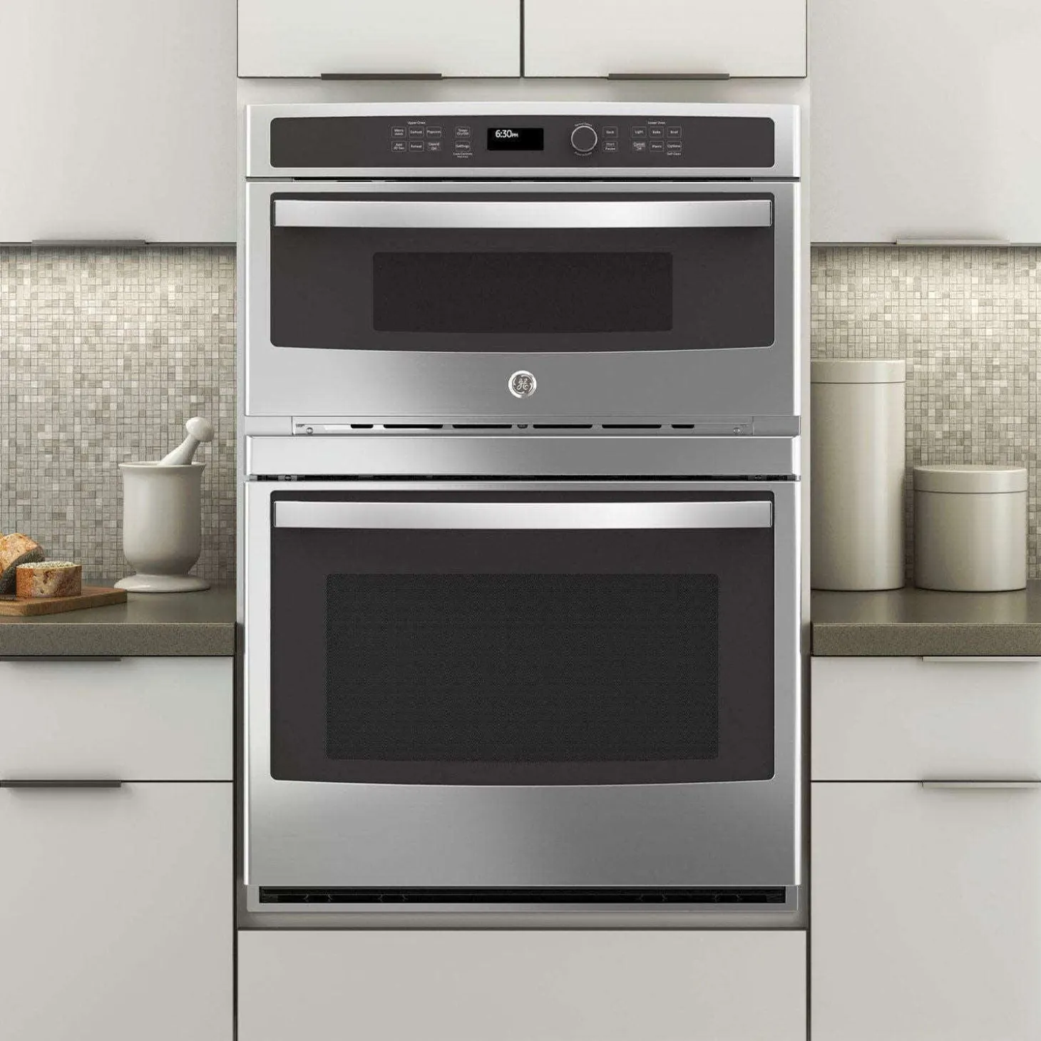 GE Combinaison four encastrée et micro-ondes Acier inoxydable30"Électrique - JT3800SHSS