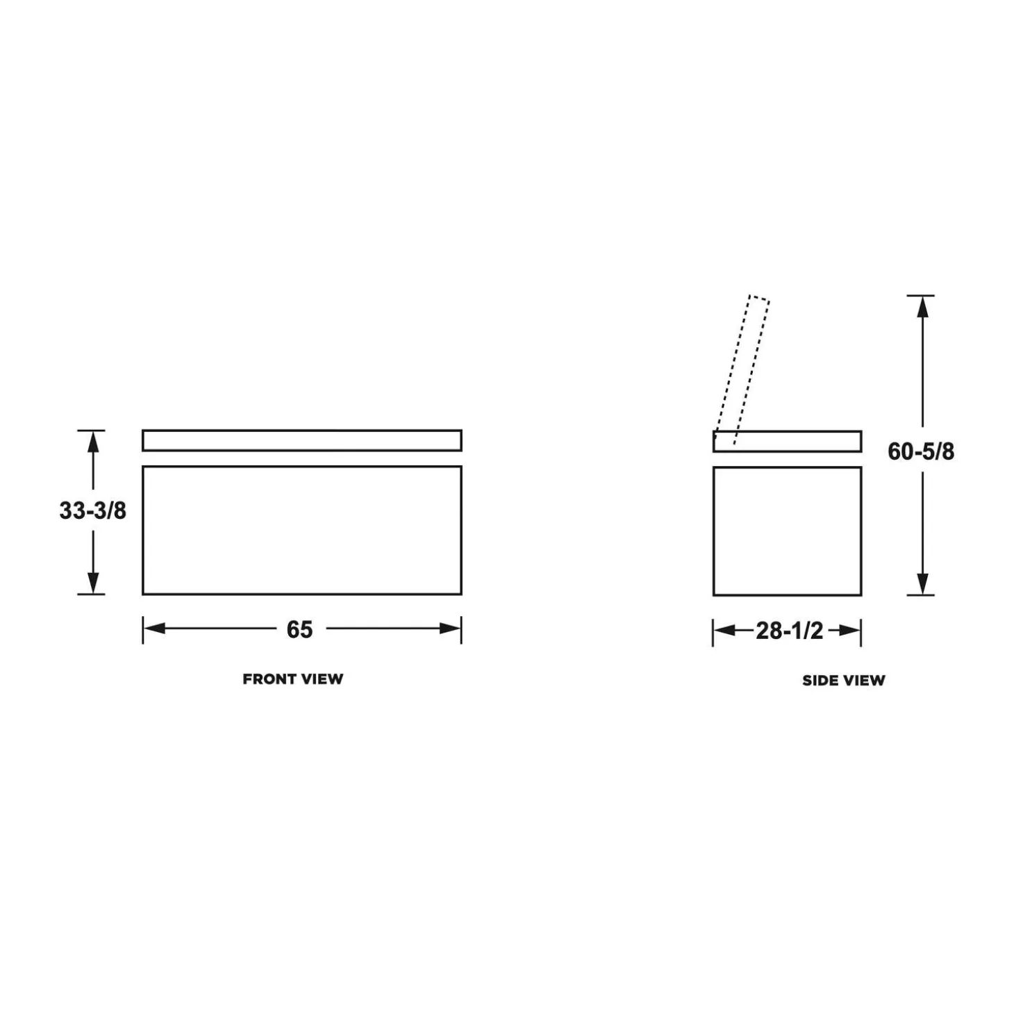 GE Congélateur 15,7 pi3, Blanc, Horizontal, 65" - FCM16SLWW