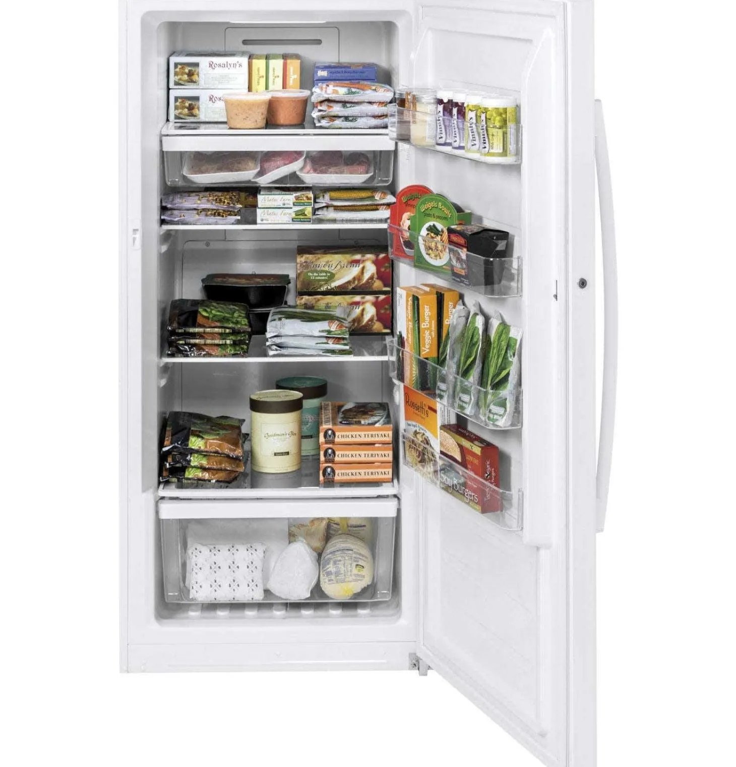 GE Congélateur 14 pi3, Blanc, Vertical, 28.5" - FUF14DLRWW