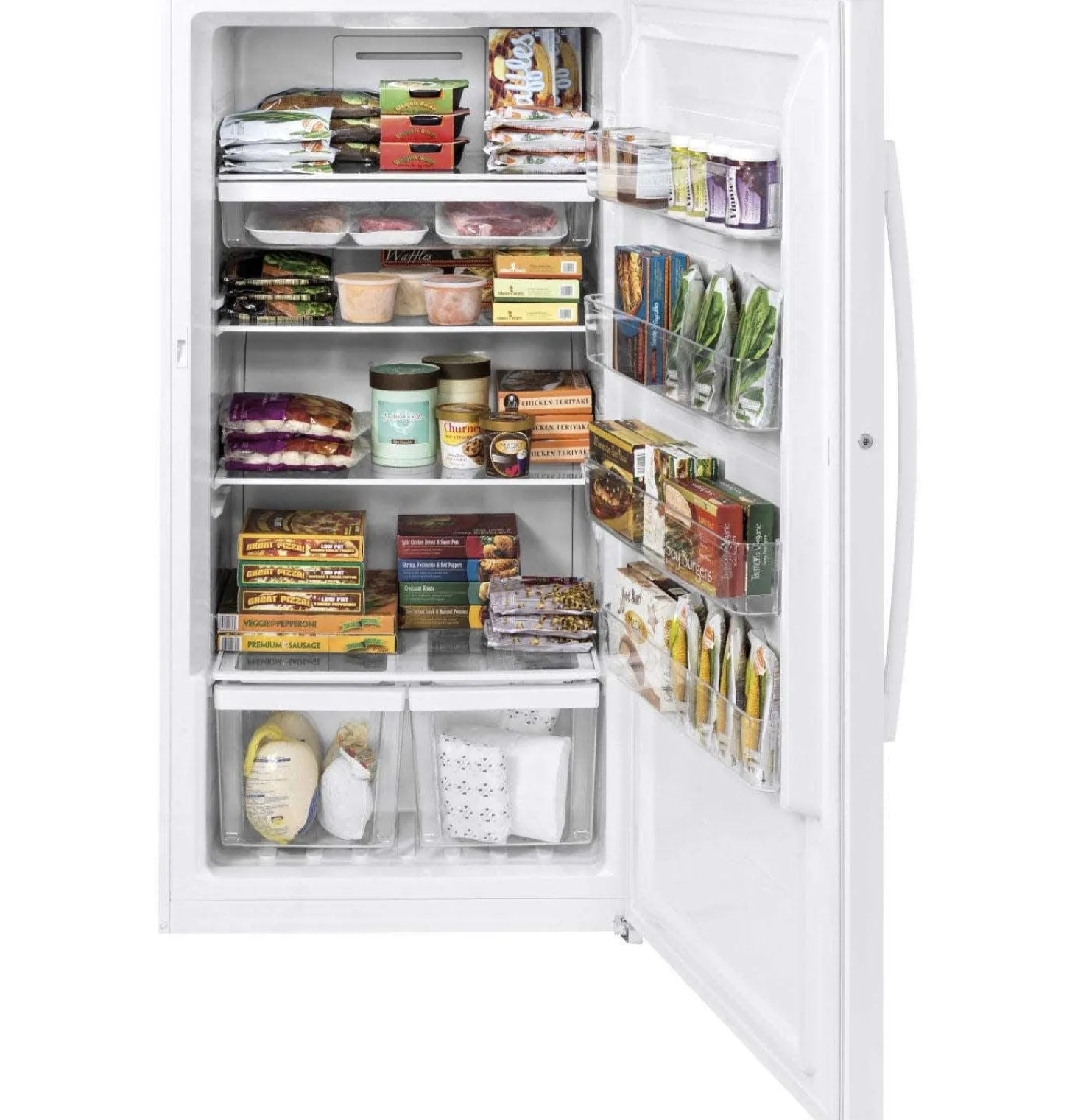 GE Congélateur 17 pi3, Blanc, Vertical, 33" - FUF17DLRWW
