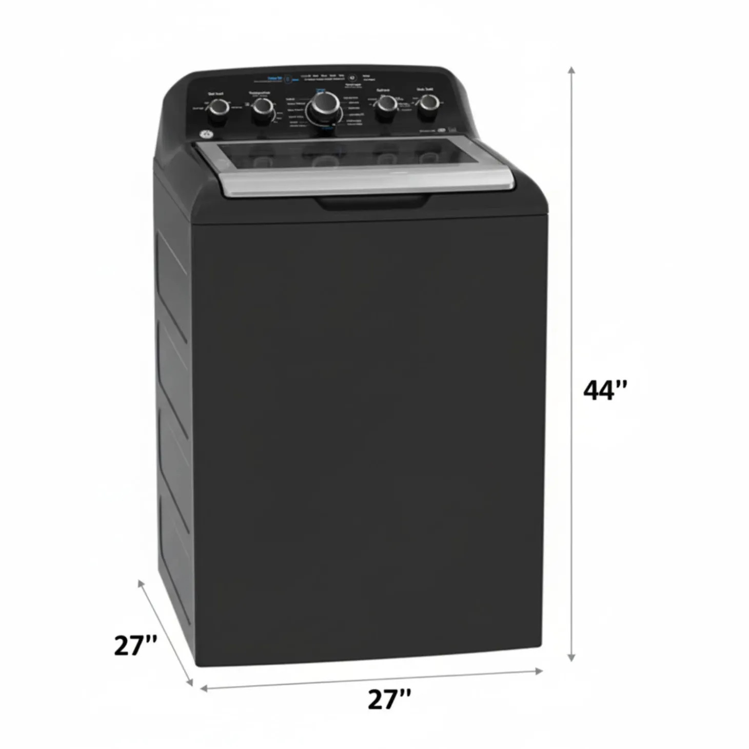 GE Ensemble laveuse sécheuse, Noir, Chargement par le haut