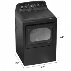 GE Ensemble laveuse sécheuse, Noir, Chargement par le haut