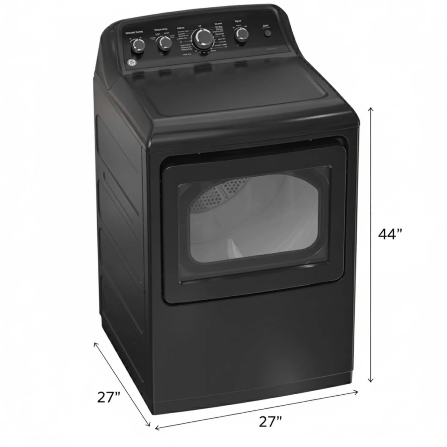 GE Ensemble laveuse sécheuse, Noir, Chargement par le haut
