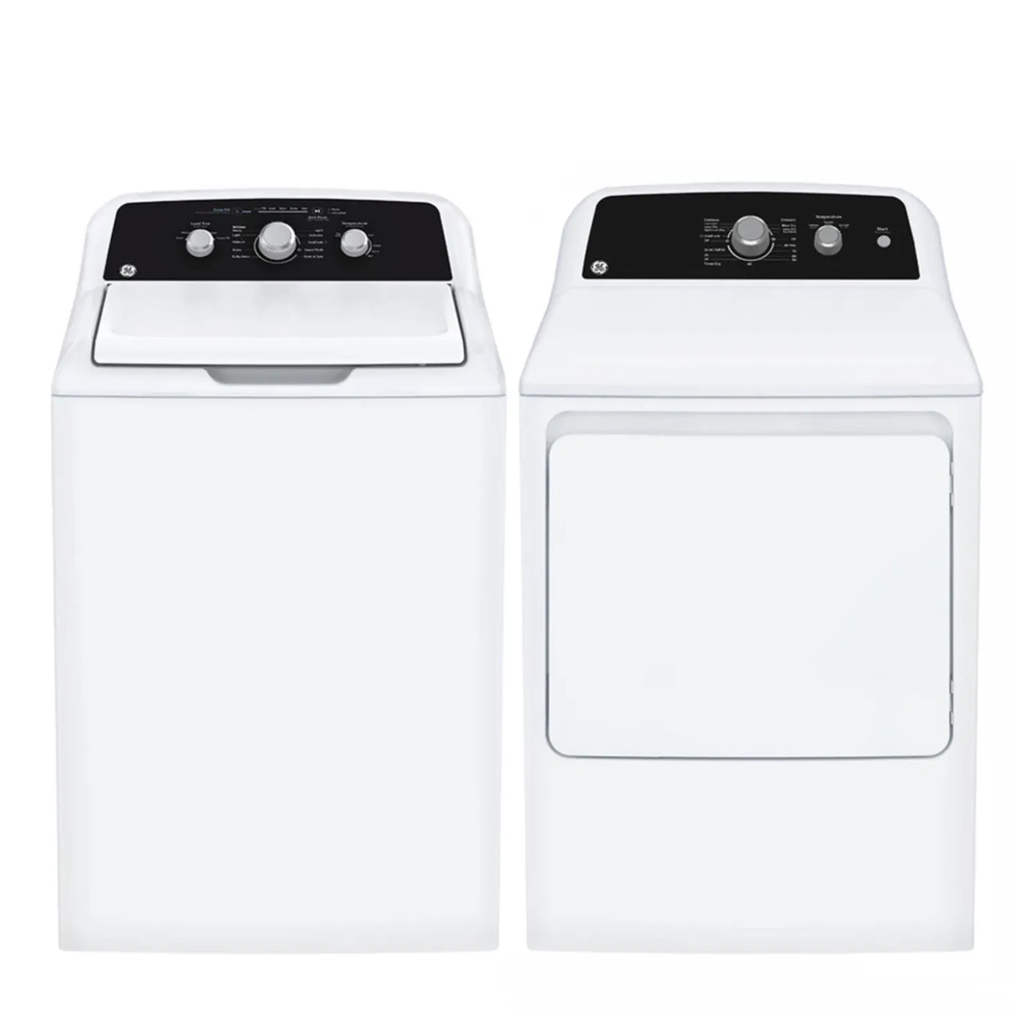 GE Ensemble laveuse sécheuse, Blanc, Chargement par le haut