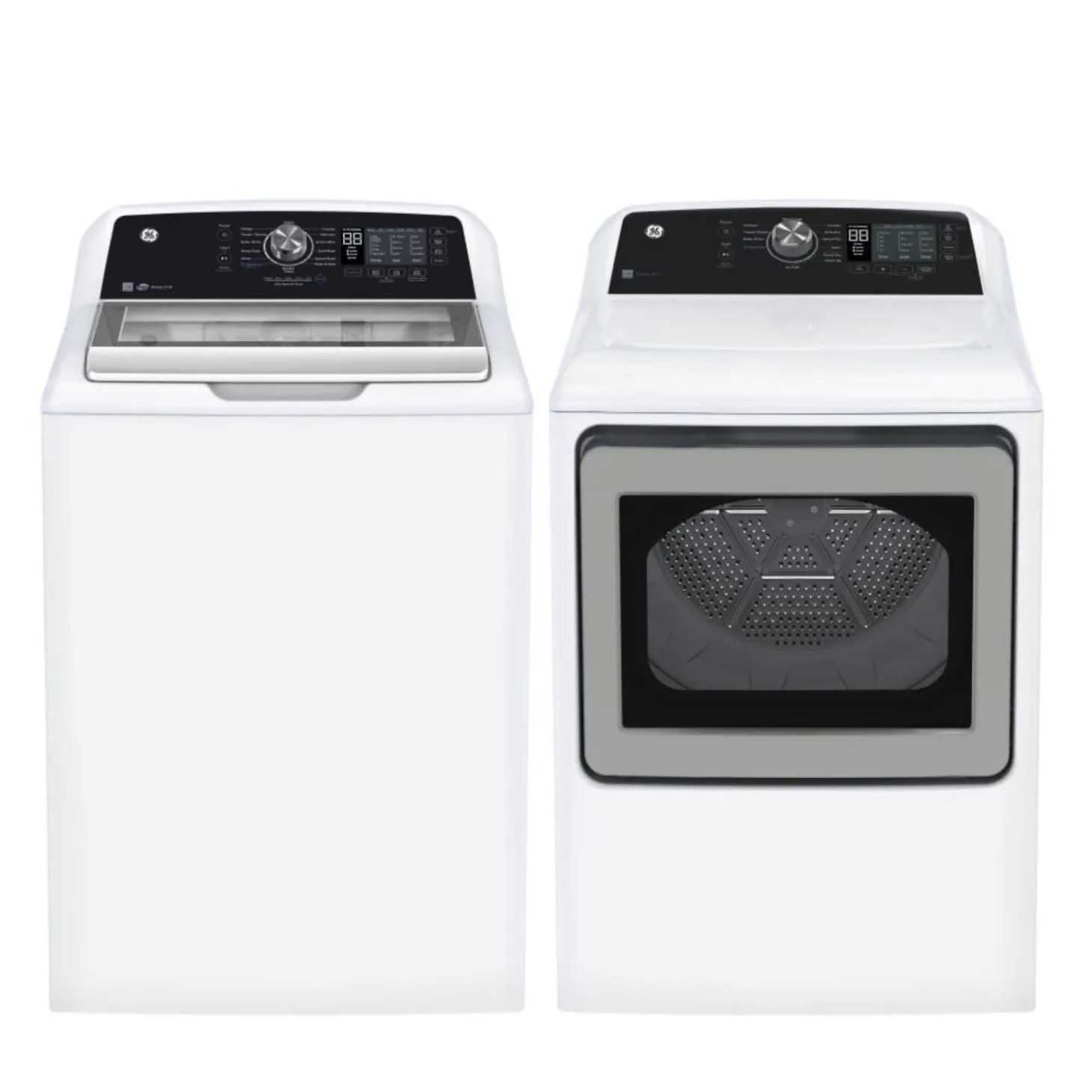 GE Ensemble laveuse sécheuse, Blanc, Chargement par le haut