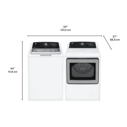 GE Ensemble laveuse sécheuse, Blanc, Chargement par le haut