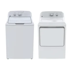 GE Ensemble laveuse sécheuse, Blanc, Chargement par le haut