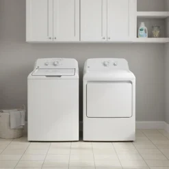 GE Ensemble laveuse sécheuse, Blanc, Chargement par le haut