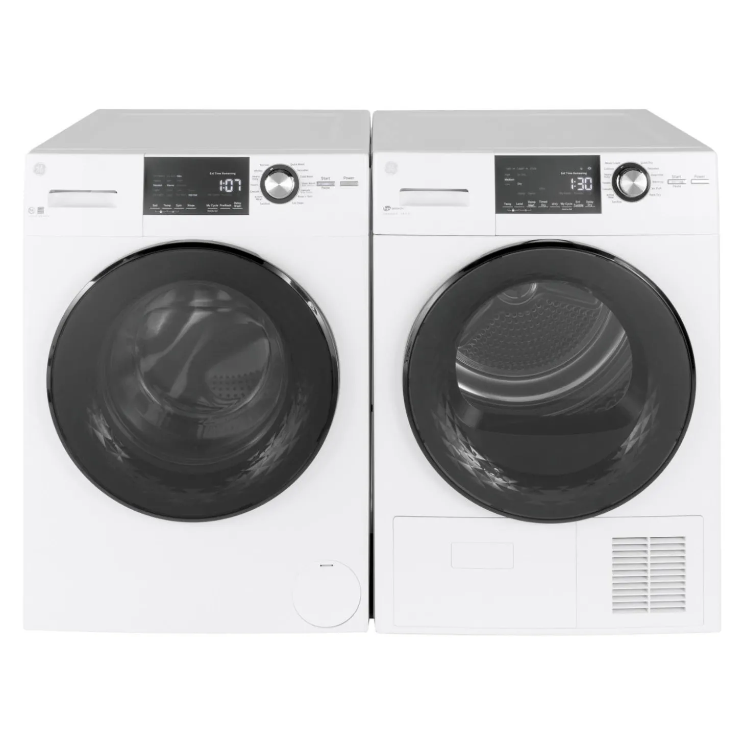 GE Ensemble laveuse sécheuse, Blanc, Chargement frontal