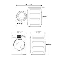 GE Ensemble laveuse sécheuse, Blanc, Chargement frontal