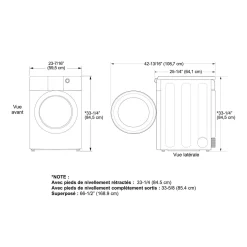 GE Ensemble laveuse sécheuse, Blanc, Chargement frontal