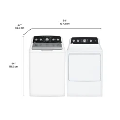 GE Ensemble laveuse sécheuse, BLANC, Chargement par le haut
