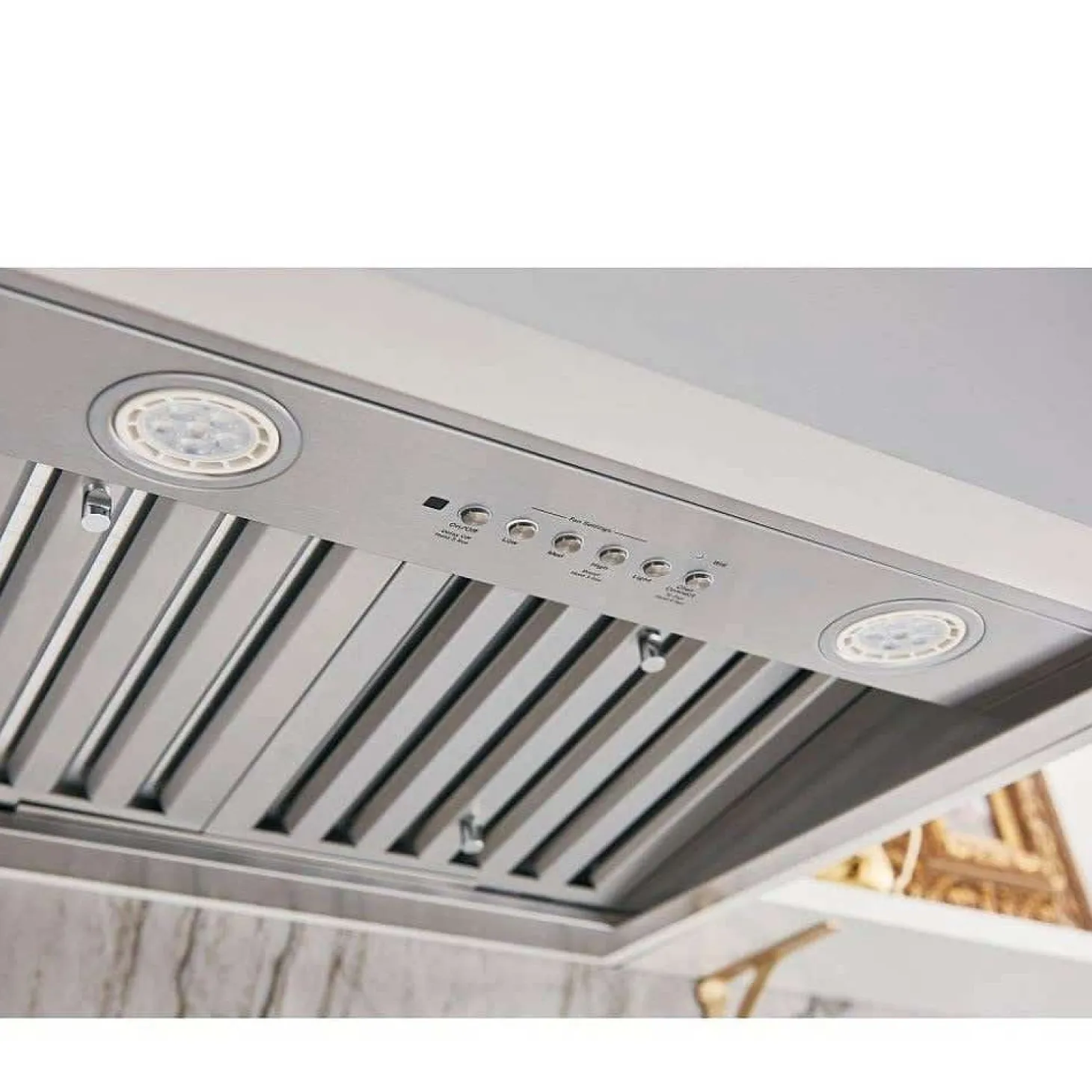 GE Hotte Encastré Acier inoxydable 34.25" , 610 PI3/MIN-UVC9360SLSS