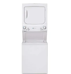 GE Laveuse et sécheuse superposées, Blanc, 27'', 800 RPM - GUD27EEMNWW