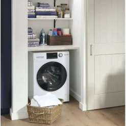 GE Laveuse sécheuse 2 en 1, Blanc, 24'', Chargement frontal - GFQ14ESSNWW
