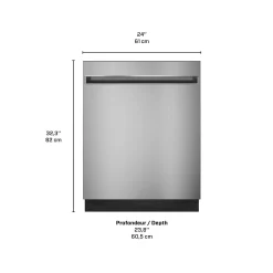GE Lave-vaisselle Encastré Acier inoxydable 24